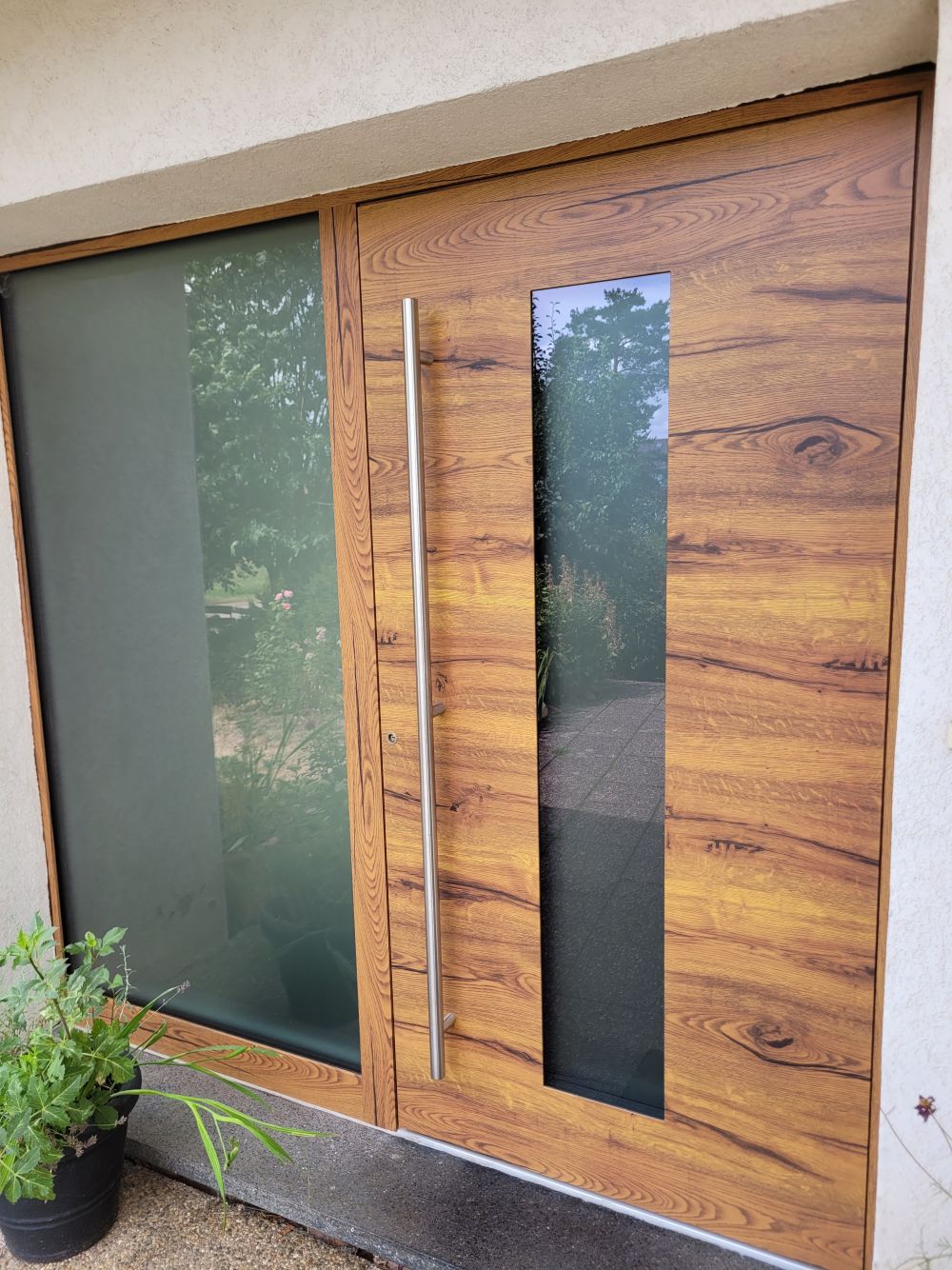 Haustüre Alu Holzdekor
